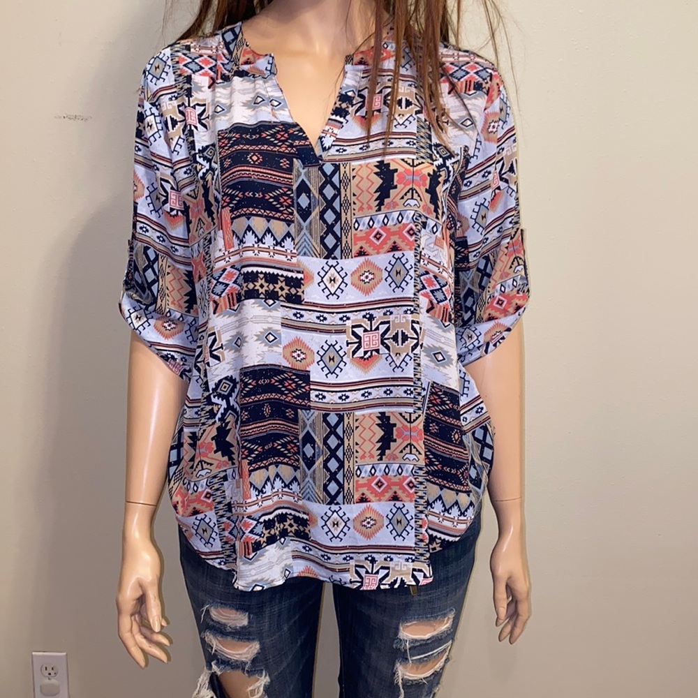 Cato Aztec Bohemian Tunic Top 22/24